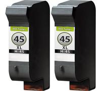 Multipack Compatible avec HP 45 51645ae Comprend 2 cartouches de tête d’impression