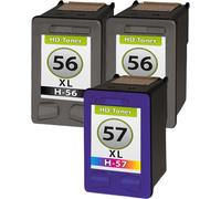 Multipack compatible avec HP 56 / 57 comprend 3 cartouches de tête d’impression