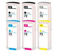 Multipack compatible avec HP 72 comprend 6 cartouches d’encre