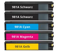 Multipack compatible avec HP 981A comprend une cartouche d’encre 5x