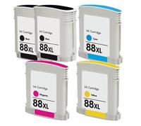 Multipack compatible avec HP C9396AE / 88XL comprend 5 cartouches de tête d’impression