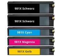 Multipack compatible avec HP HP 981X comprend une cartouche d’encre 5x