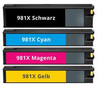 Multipack compatible avec HP L0R12A / 981X comprend une cartouche d’encre 4x