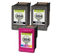 Multipack compatible avec HP N9K08AE / N9K07AE / 304 comprend 3 cartouches d’encre