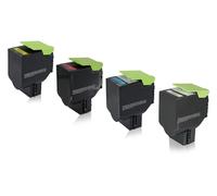 Multipack compatible avec Lexmark 78C20K0 contient 4 cartouches de toner