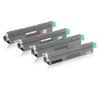 Multipack compatible avec Lexmark C925H2KG contient 4x Cartouche toner