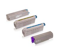 Multipack compatible avec OKI 43865708 contient 4x Cartouche toner