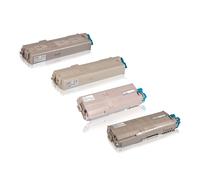Multipack compatible avec OKI 46490608 contient 4x Cartouche toner