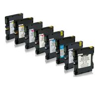 Multipack compatible avec Ricoh 405761 / GC41 contient 8x cartouche d'encre