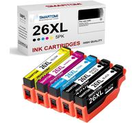 Multipack de 5 Cartouches d'encre compatibles avec Les modèles Epson 26 26XL pour imprimantes Epson Expression Premium XP-520 XP-610 XP-510 XP-600 XP-605 XP-615 XP-620 XP-625 XP-700 XP-720