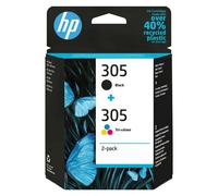 HP Pack de 2 cartouches d'encre authentiques 305 3 couleurs / noir