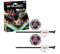 Multipack - Hasbro - Beyblade X Transformers - Optimus Prime 4-60P - Megatron 4-80B - 2 toupies et 2 lanceurs