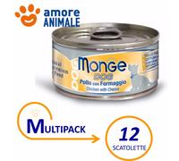 Multipack Monge Chien Naturel Poulet Avec Fromage 95 Gr Nourriture Humide pour