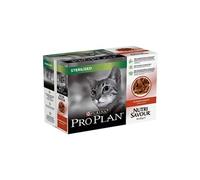 Purina Pro Plan Nutri Savour Sterilised Aliment Chats Morceaux Au Bœuf En Sauce Sachets 10x85g