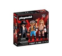 Multipack PLAYMOBIL WWE Attitude Era 71957 avec Triple H, Undertaker et Stone Cold Steve Austin accessoires Noir/Gris/Bleu/Rouge