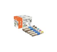 Multipack plus compatible avec oki 44469803, 44469704, 44469705, 44469706 peach kompatible toner+tinte pt616