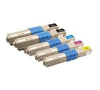 Multipack plus peach compatible avec oki 44973533-6 peach kompatible toner+tinte pt615 G