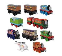 Multipack train jouet enfant 3 ans - Thomas and Friends playset avec 10 locomotives en métal - Train jouet enfants de 8 à 14 cm - Celebrate with Thomas GRG41, multicolore