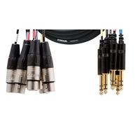 Multipaire 8 XLR Femelle/8 Jack Stéréo 3 M Octopaires