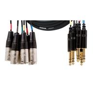 Cordial Intro Multipaire jack sym./XLRm 8 voies, fiche Rean, 3,0 m - Câble multiconducteur analogique
