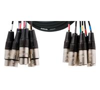 Cordial Câble de liaison XLR CML 8-0 FM 5 - 8x XLR femelle 3 pôles / 8x XLR mâle 3 pôles - 5 m noir
