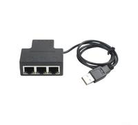 Multipériphérique pour répartiteur Ethernet RJ45 1 vers 3 adaptateur de câble réseau pour téléphones, télécopieurs et modems