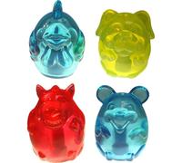 Multipet Doglucent Animals TPR Rubber Loud Squeaker Sound Interactive Dog Toy 4"