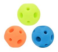 Multipet Happy Pet Balle pour Chien - Balle légère et Respirante avec Trous arrondis pour la Circulation de l'air et Une Respiration Facile - Flotte sur l'eau et rebondit pour rapporter et Nager