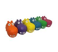 Multipet International Lot de 3 jouets hippopotame en latex pour chien 20,3 cm