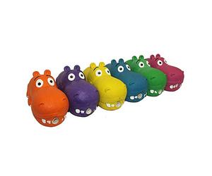 Multipet International Lot de 3 jouets hippopotame en latex pour chien 20,3 cm