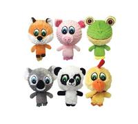 Multipet Knobby Noggins Lot de 6 Jouets en Peluche pour Chien Assortiment de Styles 10,2 cm