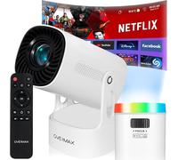 Multipic Ez Mini Projecteur 4K Fullhd Avec Batterie Amovible, Correction Keystone, Image Jusqu'À 200"", Wi-Fi Bluetooth 5.3, 2000 Lumen 120 Ansi, Projecteur Étoile, Télécommande, Android 9.0