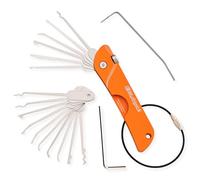Multipick Couteau de Poche Orange [7 Outils | +10 Lames] Lockpick - Cle Passe Partout Porte - Clé Passe Partout universelle - Crochet Serrure - Lockpicking - Clé universelle