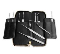 MULTIPICK ELITE 13 Kit de Crochetage professionnel BOGOTA - [13 pièces inclus étui en cuir] Made in Germany - Lockpicking set - Serrurier outils - Crocheteur Lock Picking - Lockpick pour serrure