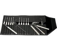 Multipick Elite 27 - Set de crochetage 27 pièces dans trousse en cuir- crochets en acier à ressorts pour crocheteur professionnel - Fabriqué en Allemagne