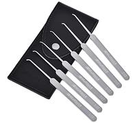 MULTIPICK ELITE 6 Hook Kit de Crochetage professionnel - [6 pièces | 0,5 mm] Made in Germany - Lockpicking set - Serrurier outils - Crocheteur Lock Picking - Lockpick pour serrure - Pick Set