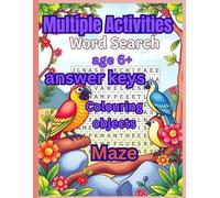 multiple activities word search book: amzing activities with answer keys,first use your brain ,give up and check answer keys