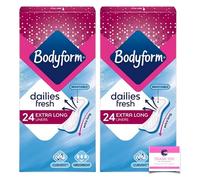 multiple Bodyform Lot de 2 protège-slips extra longs