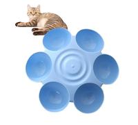 Multiple Pet Bowl - 1xCat Slow Feeder Bowls, Flower Shaped Pet Bowl | 6-Meal Kitten Food Dish | Easy to Clean Flower Petals Design Bowls for Indoor Cats - Promotes Better Digestion, for Multiple Cats