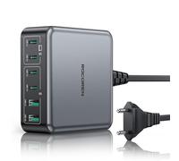 Multiple USB C Charger 270W Rocoren with GaN, USB C Charger 100W Multiple USB Socket for MacBook Air/Pro, iPhone 16/15/14, iPad, Galaxy, Steam Deck, Acer