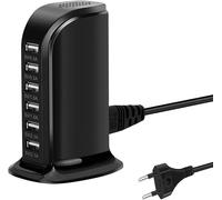 Multiple Usb Charger, 30w Multi-Port Usb Charging Station 6-Port Usb Power Charger Usb Hub Multi-Port Usb Charger Compatible With Iphone 12/13/14/15/16/Samsung S21/S22/S23/S24/Tablet, Etc.