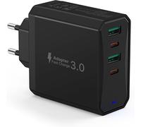 Multiple Usb Charger 50W - 6 Ports Qc3.0 Fast Power Adapter For Iphone 14 13 12 11 Xr X 8 7 6, Ipad, Samsung S23 S22 S21