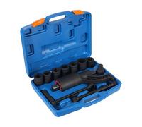 Multiplicateur de couple 5500 Nm - 1:58 - Jeu de clés de roue - 21 mm/24 mm/27 mm/30 mm/32 mm/33 mm/38 mm - Carré pour pelleteuses, tracteurs, crevaisons, changement de roue