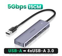 multiplicateur de prise USB Type C 3.0,4 ports,adaptateur pour MacBook Pro iPad Pro Samsung Galaxy Note 10 S10 Hub, - Type USB-A 15CM #A