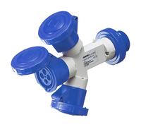 Multiplicateur Portable 3 Sorties IP67 1 Prise 16A 3 2P+T 230V Bleu 50/60 Hz