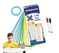 Multiplication Table Cards flash, cartes flash Multiplication - Tableaux Tables Ressources pour les - 2 stylos effaçants à sec, jeu d'apprentissage interactif, double face pour les