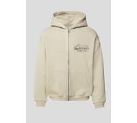 Multiply Apparel Veste de survêtement 'BULLETIN' beige / chocolat / blanc cassé, Taille M