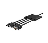 Multiport to HDMI Digital AV Adapter - Câble vidéo/audio - HD-15 (VGA), HDMI, Mini DisplayPort, 24 pin USB-C mâle pour USB, HDMI mâle - 2.4 m -