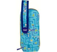 Multiportefeuille ovale avec 4 trousses MILAN TANGLED MONKEYS bleu