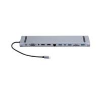 Multiports USB C Station d'accueil Adaptateur avec chargement rapide RJ45 100/10Mbps Port Lecteur de cartes pour ordinateurs portables